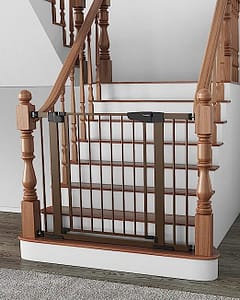 best Baby gates for stairs with spindles Mom's Choice Awards Winner-Cumbor 29.7-40.6 Baby Gate for Stairs