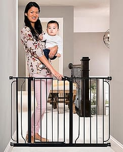 Regalo Easy Step 49-Inch Extra Wide Baby Gate, Includes 4-Inch and 12-Inch Extension Kit,