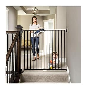 Extra Tall Baby Gates For Stairs Regalo 2-in-1 Extra Tall Easy Swing Stairway and Hallway Walk Through Baby Gate