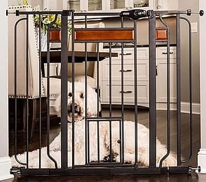 Carlson Pet Products Home Design Extra Tall Walk Thru Pet Gate with Small Pet Door