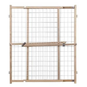 Best Wooden baby gates .Toddleroo by North States 50" Wide Extra Wide Wire Mesh Baby Gate.