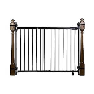 Baby gates for stairs with metal railings. Summer Metal Banister & Stair Safety Pet and Baby Gate, 31"-46" Wide, 32.5" Tall