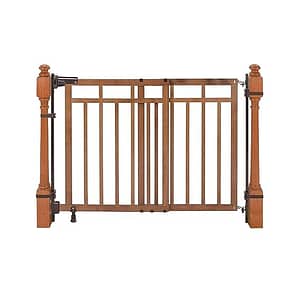 Summer Wood Banister & Stair Safety Pet and Baby Gate, 32"-48" Wide, 33" Tall, Install Banister to Banister