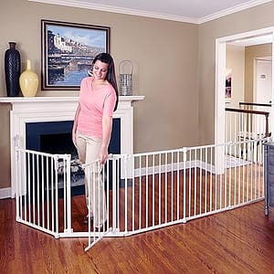 Toddleroo by North States 3 in 1 Metal Superyard: 151" long extra wide baby gate