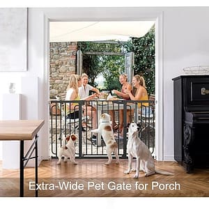 Mom's Choice Awards Winner-Cumbor 29.7-57" Baby Gate for Stairs, Extra Wide Dog Gate for Doorways