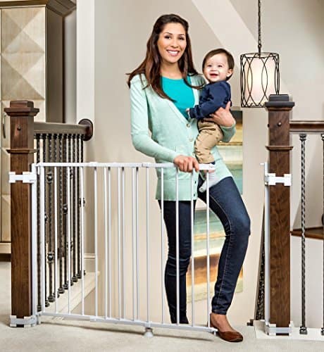 Regalo 2-in-1 Stairway and Hallway Wall Mounted Baby Gate